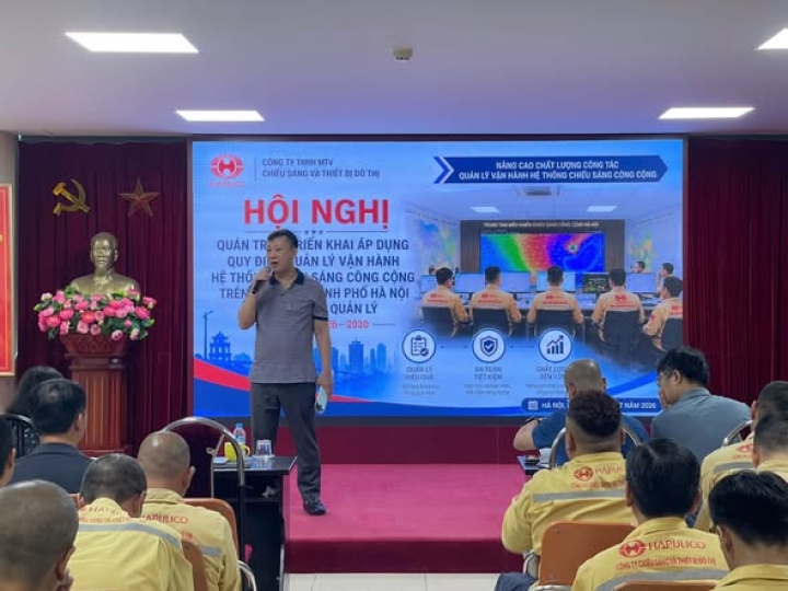 Tổ chức Hội nghị quán triệt triển khai áp dụng Quy định về quản lý, vận hành hệ thống chiếu sáng công cộng trên địa bàn Thành phố Hà Nội do HAPULICO trực tiếp quản lý giai đoạn 2026–2030